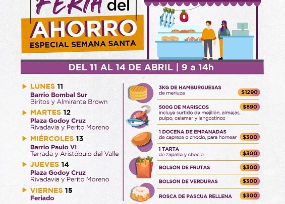 Se viene un especial de la Feria del Ahorro de Godoy Cruz por Semana Santa